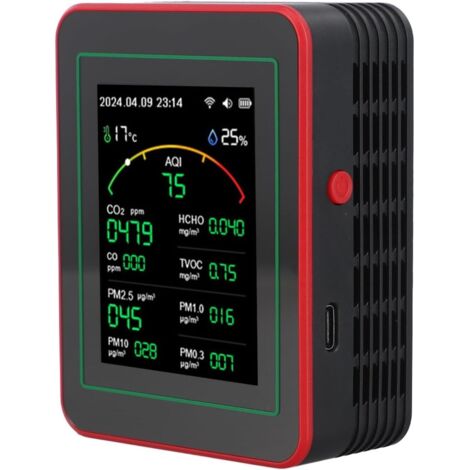 1 Moniteur De Qualité D'air, Capteur PM2.5 HCHO, Écran Couleur, App Tuya, Maison Bureau