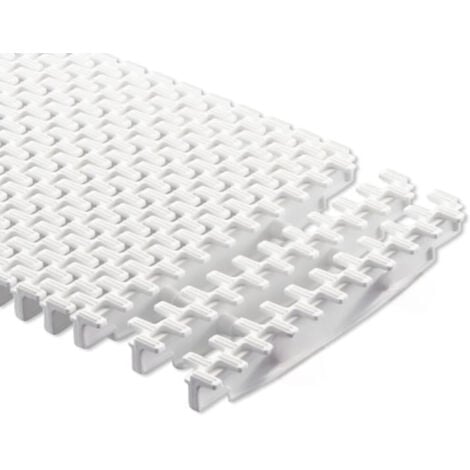 1 Mt Griglia Dritta in Polipropilene Speciale Anti-UV per Canale di Sfioro Piscina - Serie DESIGN - Larghezza Mm 250 - Spessore Mm. 25 - Prezzo al Metro