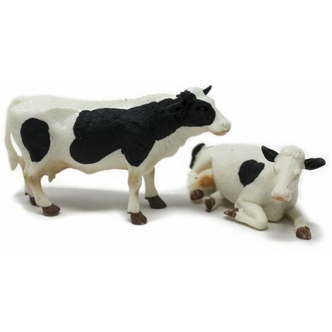 1 MUCCA A CHIAZZE 7CM STATUINA PRESEPE