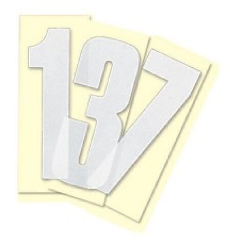 1 Numero Adhesif 0 -blanc