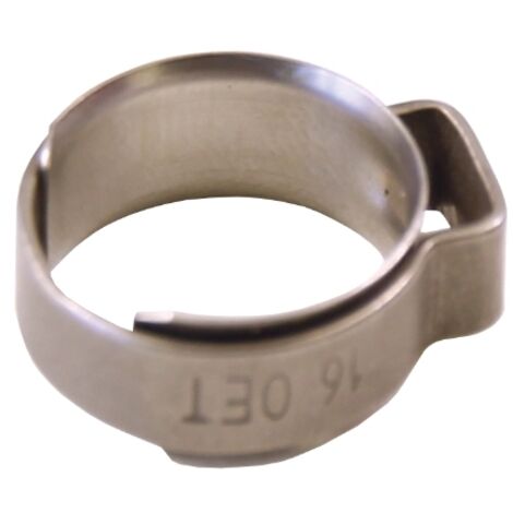 1-Ohr Klemme mit Einlagering 17 - 19,3 mm