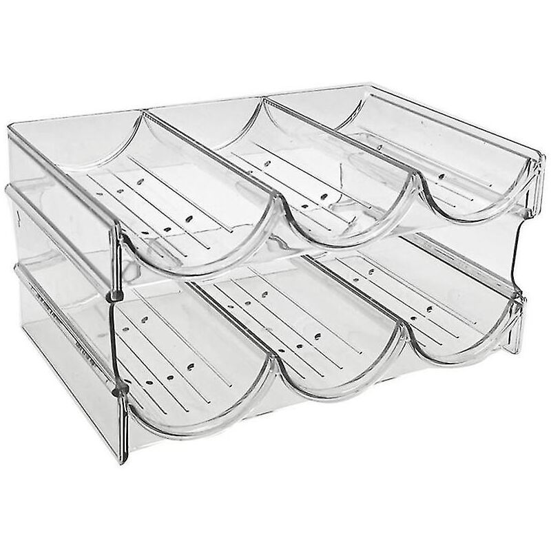 1 organiseur de bouteilles d'eau, organiseur de tasses empilables pour armoire, réfrigérateur, support