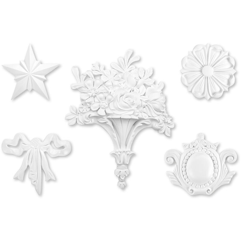 1 Ornamento - stucco pu, antiurto e duro - Decorazione Grand Decor grande selezione: A615 - Stella