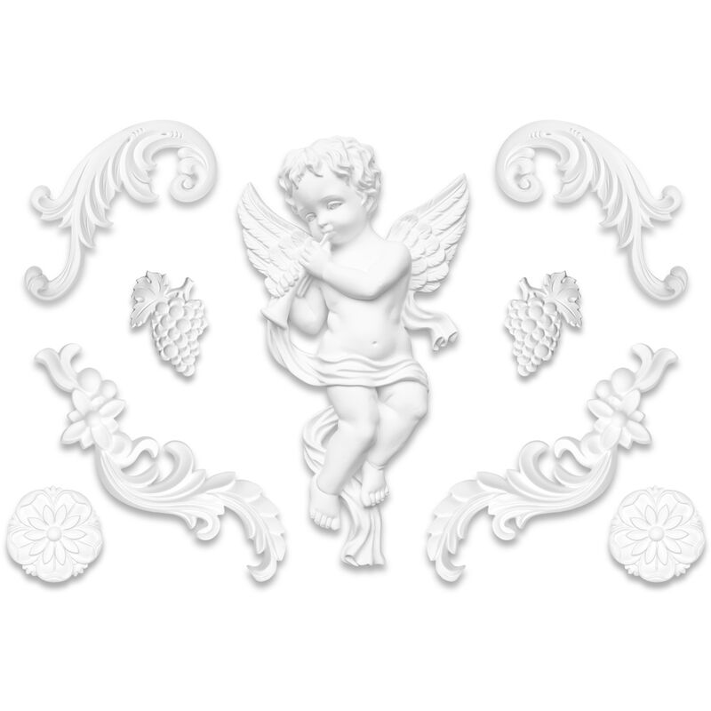 1 Ornamento - Stucco pu, antiurto e duro, decorazione in rilievo Hexim Perfect Serie g: G2032