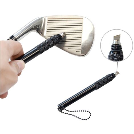 1 outil de nettoyage et d'affûtage pour clubs de golf (compatible avec tous types de clubs).