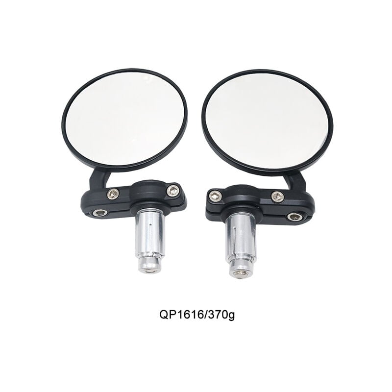 1 paar Aluminium Legierung Geändert Motorrad Elektrische Auto Universal Classic Retro Folding Schwarz Runde Griff Spiegel,1 pair mirror | 04537370433955