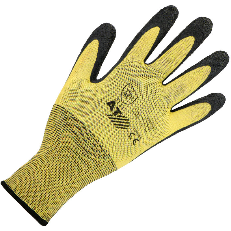 Gr. 10 Latex gelb//schwarz 144 Paar AT Handschuh 3750 Polyamid CAT II