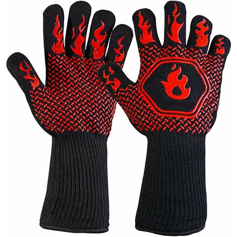 1 Paar Grillhandschuhe, 1472°F/ 800℃ Hochtemperaturbeständige Handschuhe für Mikrowellenherde, Küchen, Kochen und Backen, | 06286529257925
