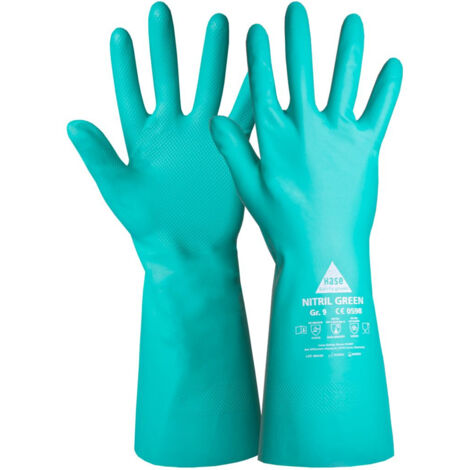 1 Paar Hase® Nitril green Chemikalienhandschuhe grün 7