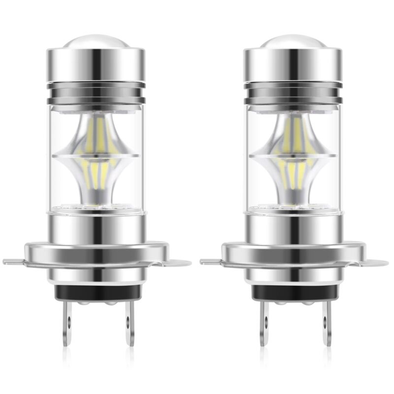 Image of Tlily - 1 paar High Power led H7 Birne 100W 20LED Auto Nebel Licht Lampe Scheinwerfer 6000K Weiß