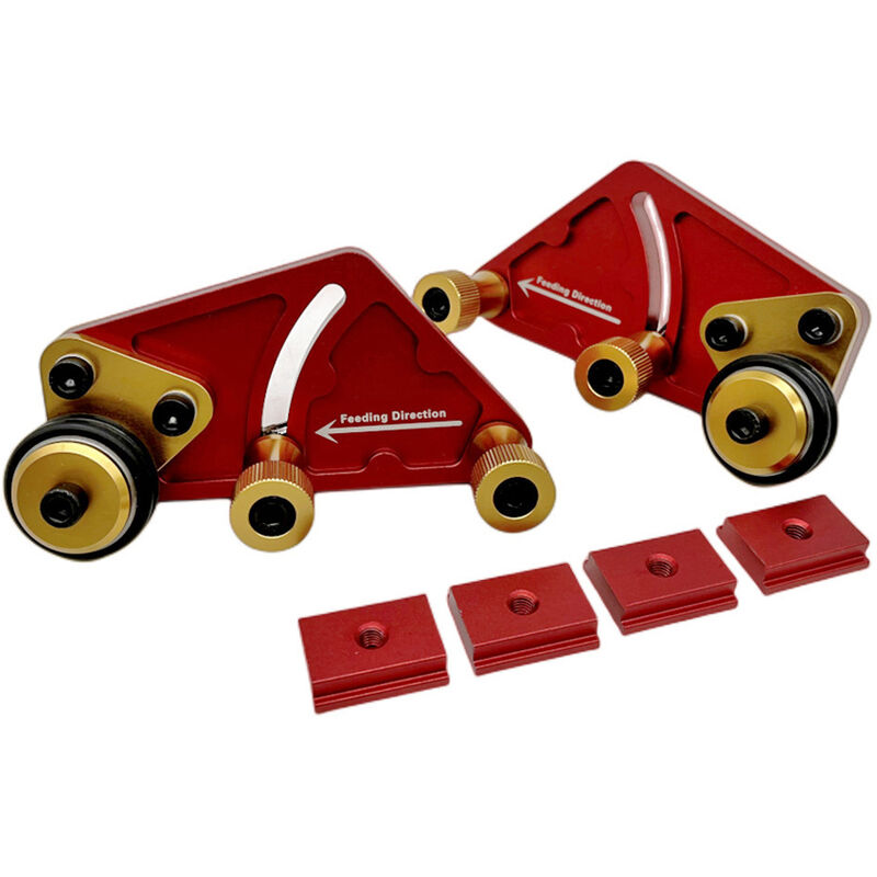1 Paar Holzbearbeitungslager -Roller -Feeder -Tischsägen mit Lagerrad Pressrad -Feeder Aluminiumlegierung Legierungsboard Fixierung Presswerkzeug | 00805384713276