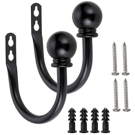 1 Paar Metall-Vorhanghaken, Retro-Wandhalterung, Vorhanghalter, U-Haken