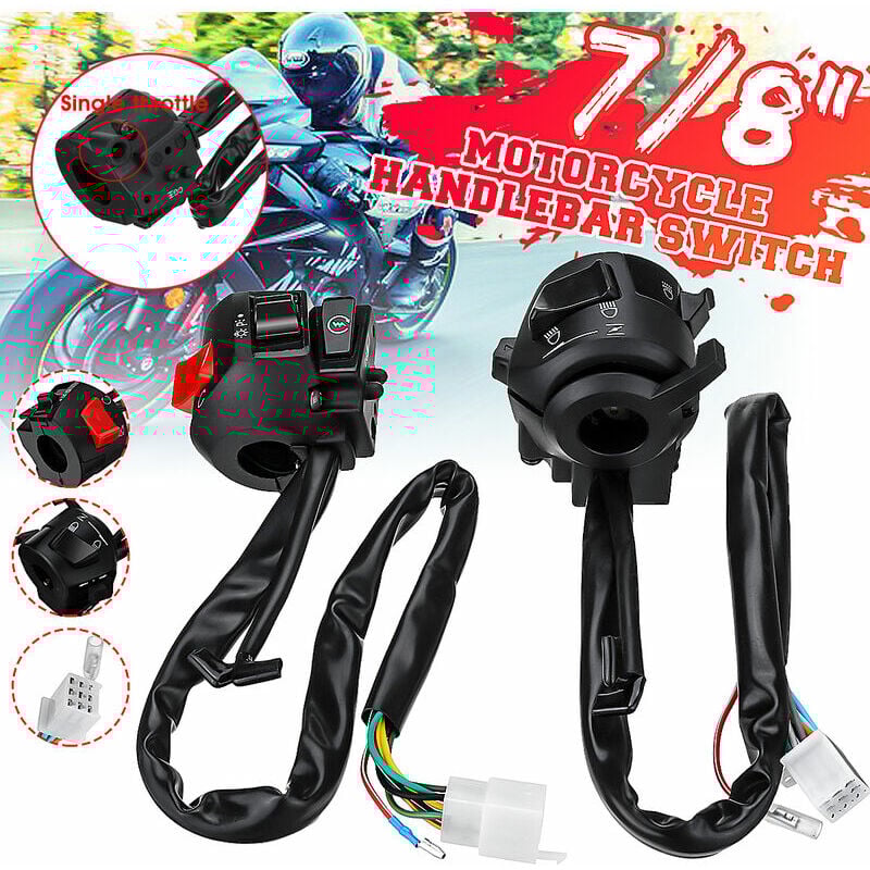 1 Paar Motorrad 7/8 Lenker Hupe Blinker Scheinwerfer Elektrischer Startschalter | 06286528149771 1 Paar Motorrad 7/8 Lenker Hupe Blinker Scheinwerfer Elektrischer Startschalter | 06286528149771