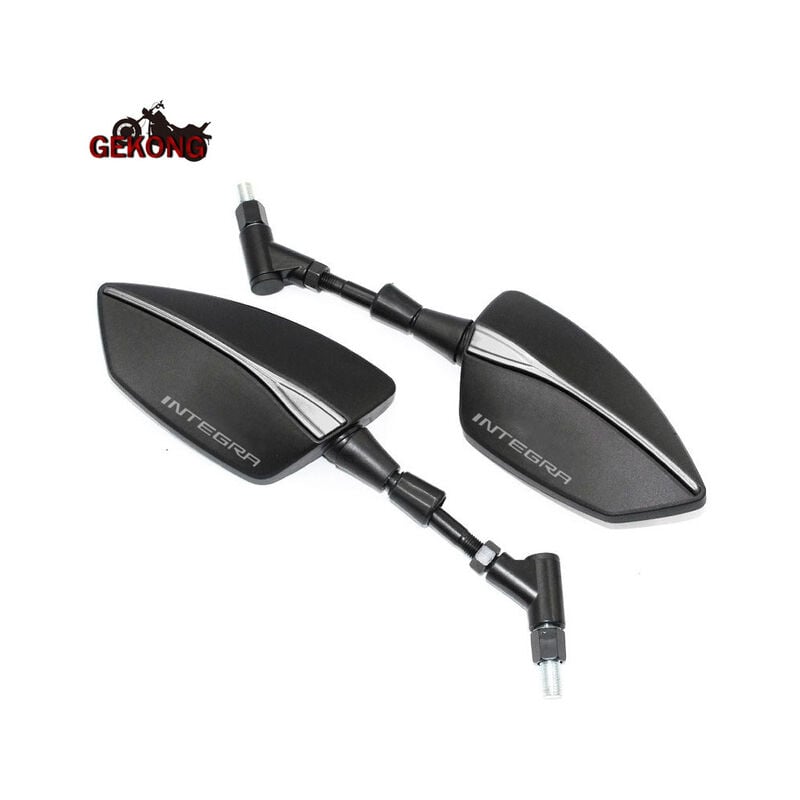 1 paar Motorrad Rückansicht Spiegel Für honda integra 750D 750C 750T NC750D,Silver | 04537370606793
