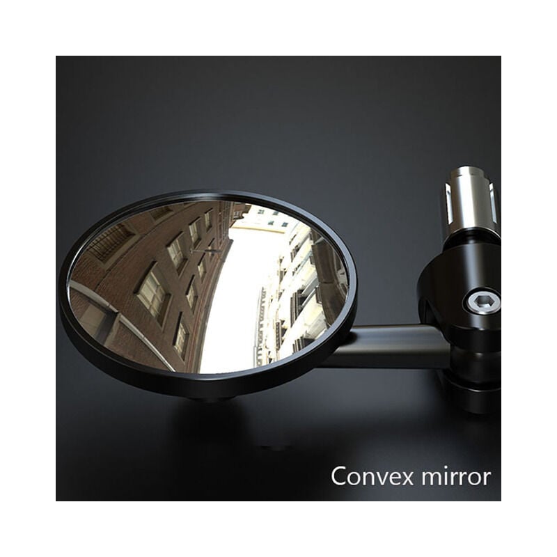 1 paar Motorrad Rückspiegel Griff Bar End Spiegel 16-18mm Universal Motorrad Lenker Runde Konvexen Spiegel Moto Zubehör,convex-mirror | 04537370605222