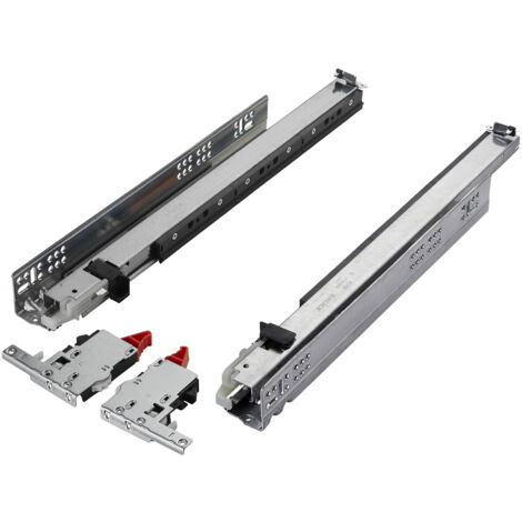 1 Paar Salice Vollauszüge mit 3D Verstellung belastbar bis 70 Kg Unterflurführungen für Holzschubladen PROGRESSA+ PUSH Länge 500 mm mit Push-Open für grifflose Fronten