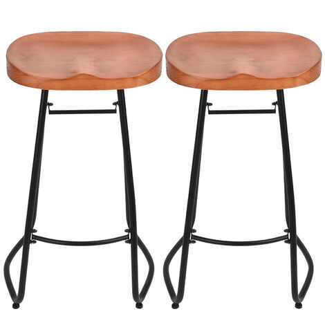 1 Paar Schmiedeeisen Hocker, Retro Backless Bar Stuhl für Haus Küche Restaurants Kneipen