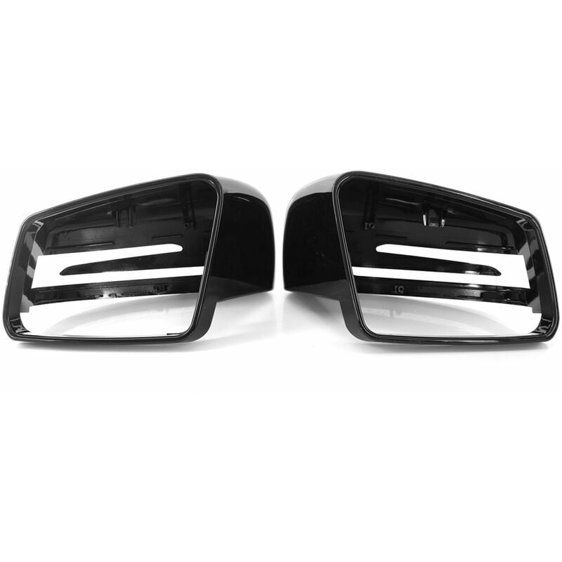 1 Paar schwarze Seitenspiegelabdeckung für Benz E-C-Klasse W212 W204 W221 2009–2013, Modell: Schwarz 28 | 07634066544999