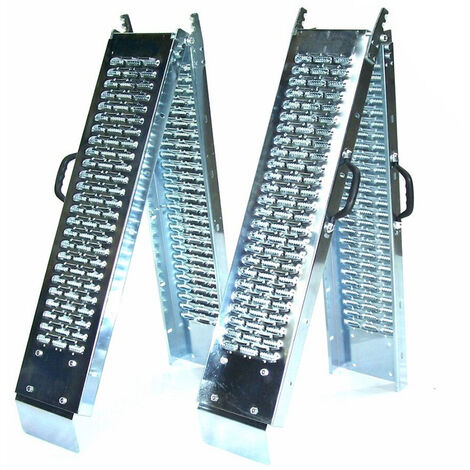 1 Paar Stahl Auffahrrampe 180cm 400kg klappbar 06059 Laderampe Auffahrschiene
