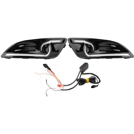 1 Paar Tagfahrlichter, Blinker, zweifarbige LED-Nebelscheinwerfer für Ford Fiesta 13-16.