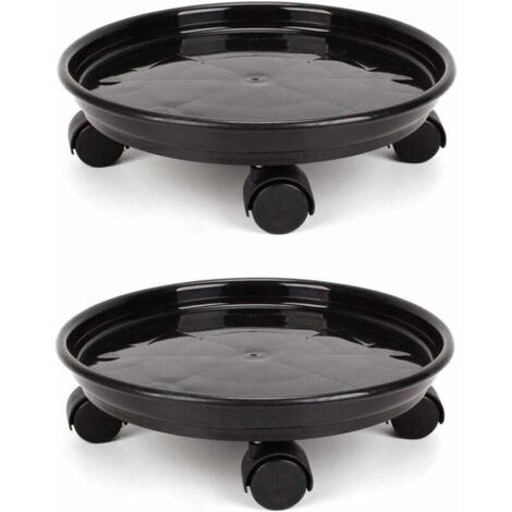 1 pac Support de Plante Chariot avec 4 Roulette Universelles pour Transport Déplacer Pot de Fleurs Lourdes Facilement ou comme Porte Plante Plateau