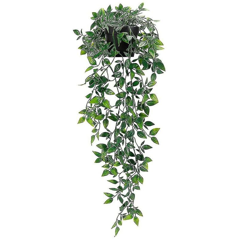 Crea - 1 Pack Artificial Hanging Plants Fake Potted Plants For Indoor Outdoor Shelf Wall Decor