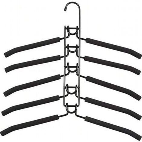 1 pack de cintres métalliques multicouches 5 en 1, antidérapants, durables, cintres magiques, Parkas de rangement, pulls, costumes