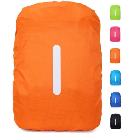 1 pack de housses de sac à dos réfléchissantes orange XL (125 x 85 cm), housses de sac à dos imperméables, idéales pour la randonnée, le vélo et l'alpinisme