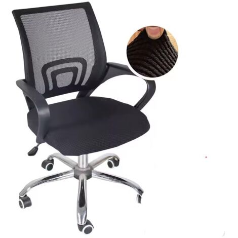 1-Pack Elastic Band Office Chair Cover, Elastic Spandex Office Chair Cover, Removable Restaurant/Game Table/Chair Cover (Black)