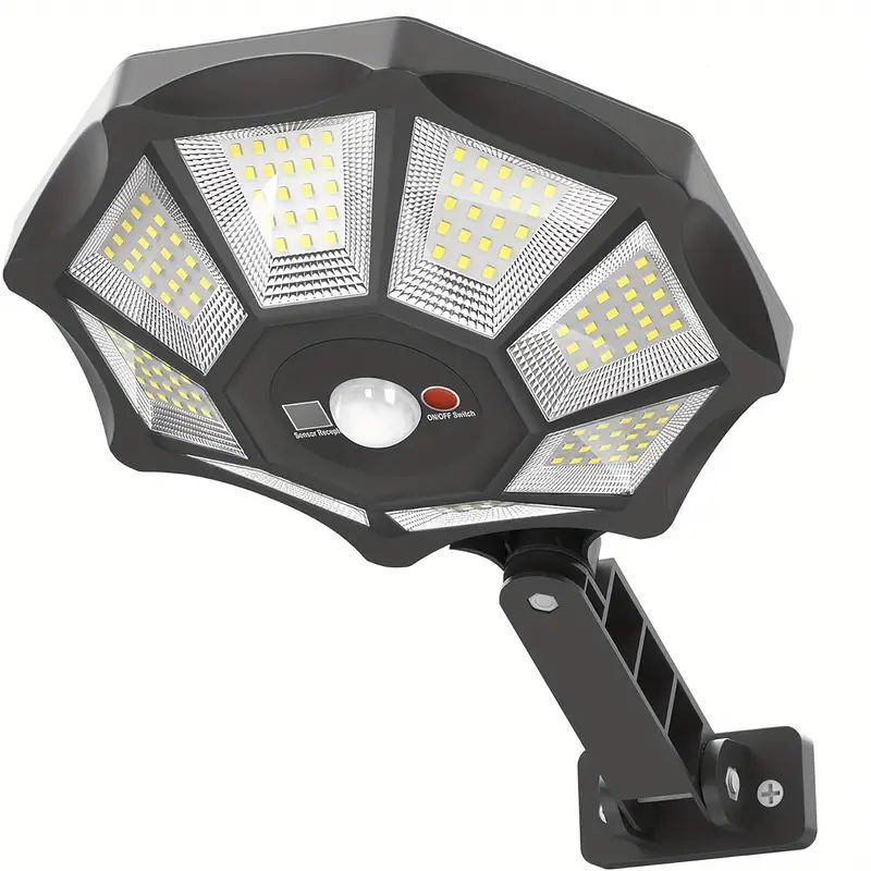 1 Pack Lampadaire Solaire, Lampe à Capteur, 168 led, Lampe Solaire, Extérieur, Étanche, Haute Luminosité, Lampe de Sécurité à Mouvement led,
