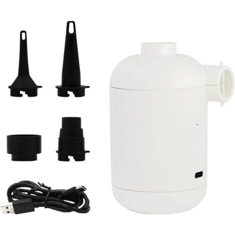 1 Pack Mini Air Pump for Inflatable Boats - Electric Portable Air Mattress Pump  Mini USB Air Pump, Wireless Inflator and Deflate Pump for Swimming Rings