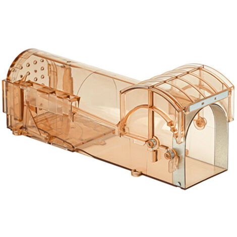 1 Pack Piège à Souris sans cruauté Eco-Amical Pas de Tuer Piège de contrôle des rongeurs Transparent Réutilisable Piège à Rats Piege a Souris (Brun Transparent)