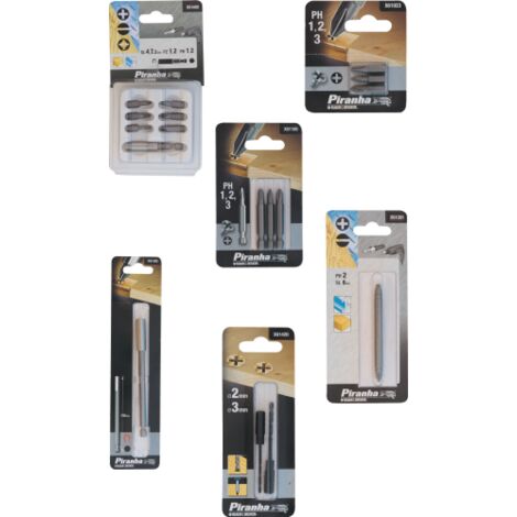 1 pack piranha X61083 avec 3 inserts cA ble hexagonal 25 mm 4-5-6 B&ampD