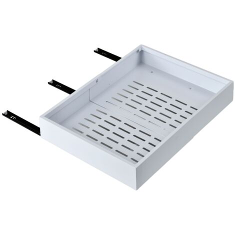 1 Pack Pull-Out Cabinet Organizer, Adjustable, Slide-Out Drawer, White