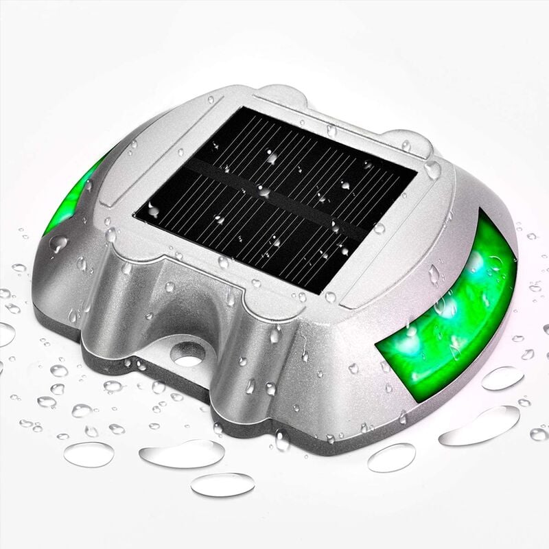 1 Pack Solar-LED-Terrassenleuchte, Einfahrtsleuchte, Dock für Stufen, Gehweg, Treppen, Garten, Boden, Hof, Grün | 06927193468155