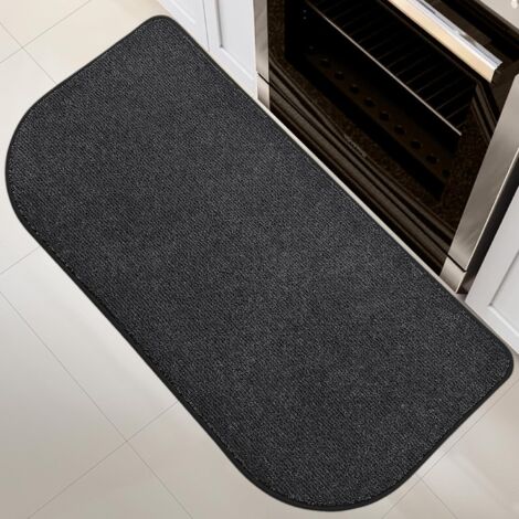 1 Paillasson 60x120cm Demi-Cercle, Antidérapant, Lavable Machine, Polyester, Entrée, Cuisine, Salle De Bain