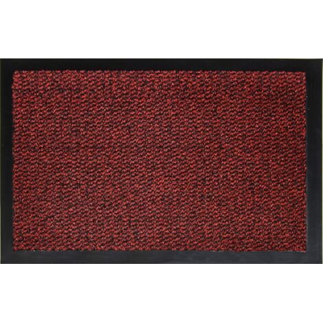 1 Paillasson Polypropylène Rouge 80x120cm Absorption Humidité Saleté Extérieur Intérieur