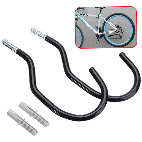 1 paio di ganci per bici, si adatta a tutti i tipi di bici, ampia apertura, facile da mettere e togliere - Ganci/appendiabiti perfetti per riporre e appendere le bici ai soffitti e alle pareti del gar