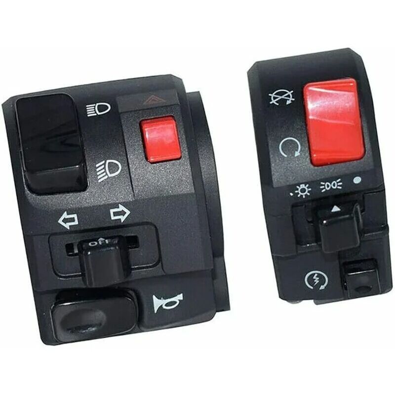 1 Pair Motorcycle switch Handlebar controller switch Motorbike horn Turn Signal start Switch Button