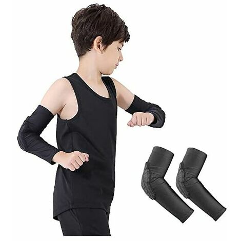 1 Pair (Small) Children Volleyball Arm Pads - Boys & Girls Compression Armour Protective Elbow Guard for Football Basketball Baseball Bowling Tennis Hockey Sports,