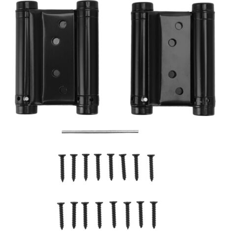 1 Pair Stainless Steel Double Action Spring Hinge Automatic Closing Fence Gate Spring Hinge Black Door Hinge