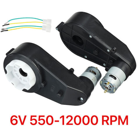 1 paire 6V 550 12000 tr/min boite de vitesse de mot électrique