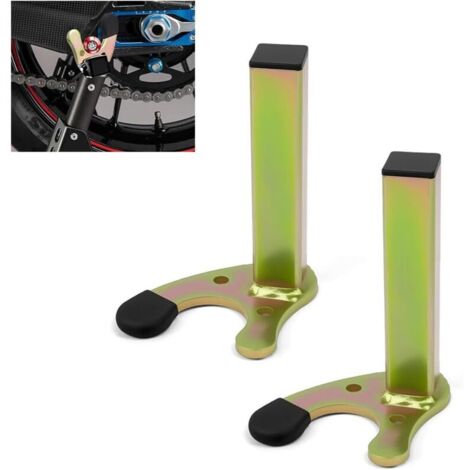 1 Paire Adaptateur Bequille de Stand Béquille Atelier Moto en Forme de U Support de Moto Adaptateur de Bras Oscillant pour Cric de Moto