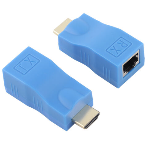 1 Paire Adaptateur Prolongateur HDMI RJ45 Amplificateur Signal 30 mètres Émetteur Récepteur