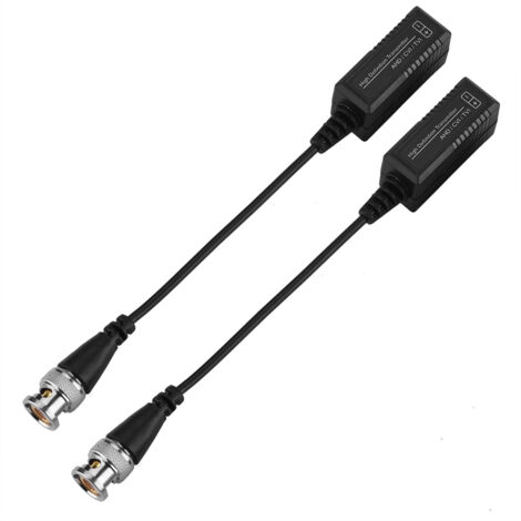 1 Paire Adaptateur Vidéo Balun CVI/AHD/TVI Passif Transmetteur BNC UTP Cat5 pour CCTV