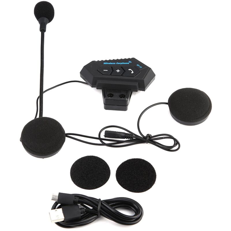 Jeffergarden - 1 paire casque de moto casque bt casque haut-parleurs prise en charge des appels mains libres
