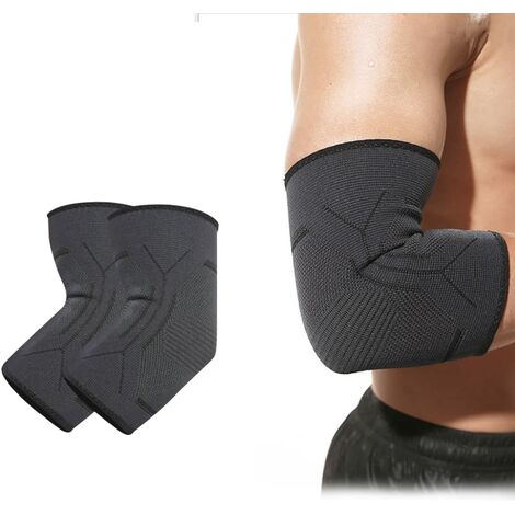 1 Paire Coudière Tendinite pour Homme ＆ Femme, Manchon de Compression Bras et Coude pour Tennis Elbow, Attelle Coude Tendinite, Coudière Musculation et Épicondylite (XL, Noir)