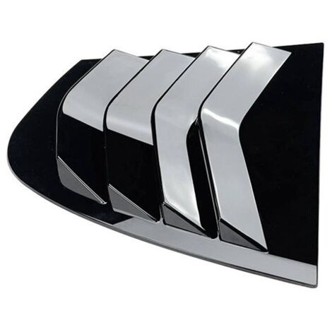 1 paire. Couleur : Noir brillant. Matériau : ABS. Autocollant de protection triangulaire pour lunette arrière de voiture, noir brillant. Compatible avec les adhésifs 3M. Protection solaire, isolation 