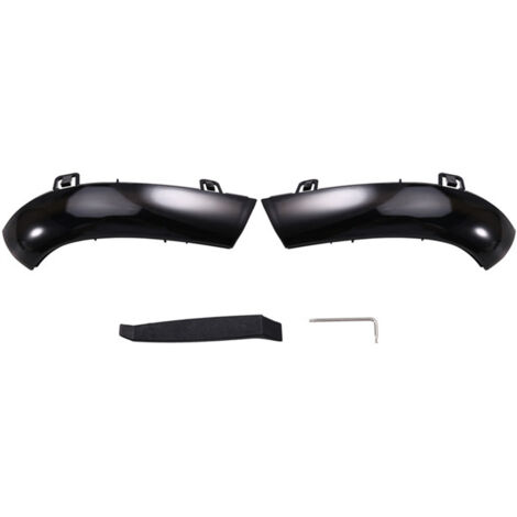 1 paire. Couleur : Noir. Matériau : ABS. Éclairage de rétroviseur pour voiture, clignotant, feu indicateur LED, éclairage séquentiel LED bleu, étanche, joint renforcé, avertisseur de changement de dir