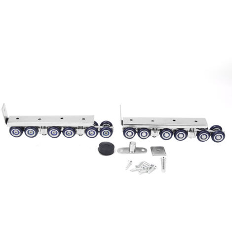 1 Paire de 12 Roulettes de Porte Coulissante, Roulements Silencieux pour Rail de Suspension